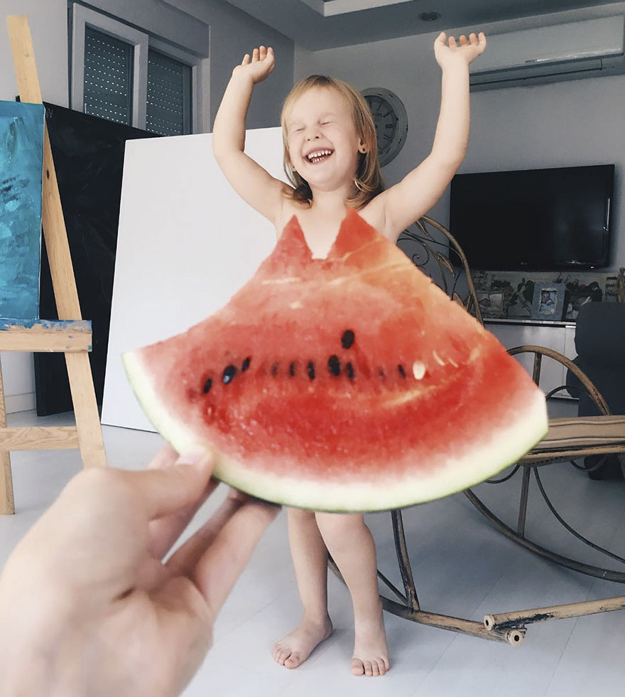 Κοριτσακι φωτογράφιση με φρούτα και λαχανικά 6